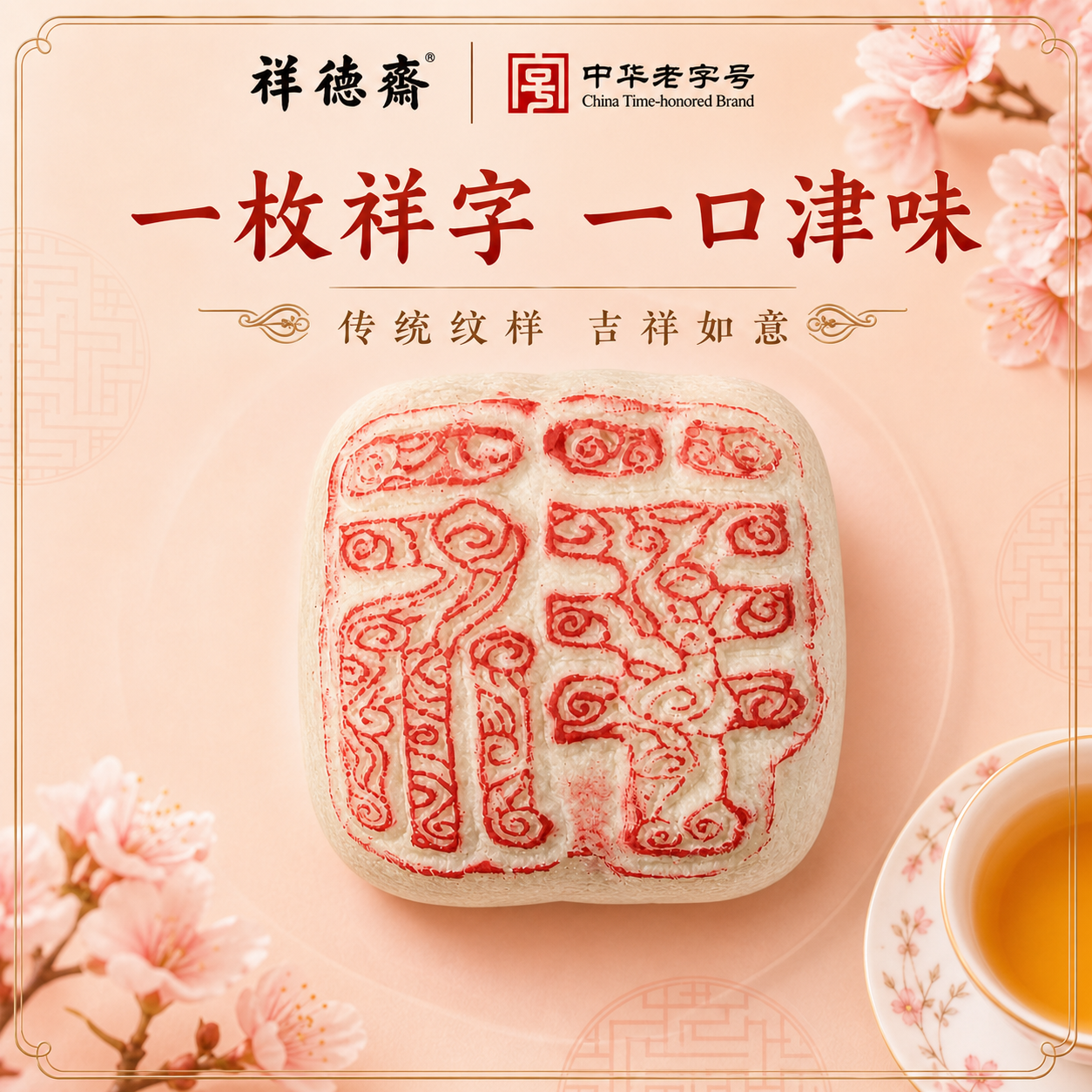 祥字纹样主题糕点视觉